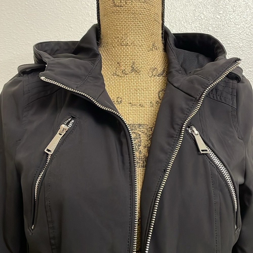 Bcbgeneration Softshell Full Zip Hooded Long Jack… - image 2